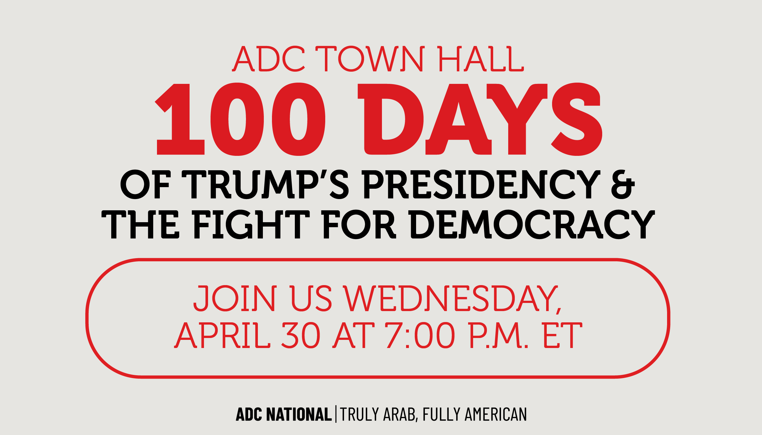 Town Hall Marking the First 100 Days of President Trump’s Administration image