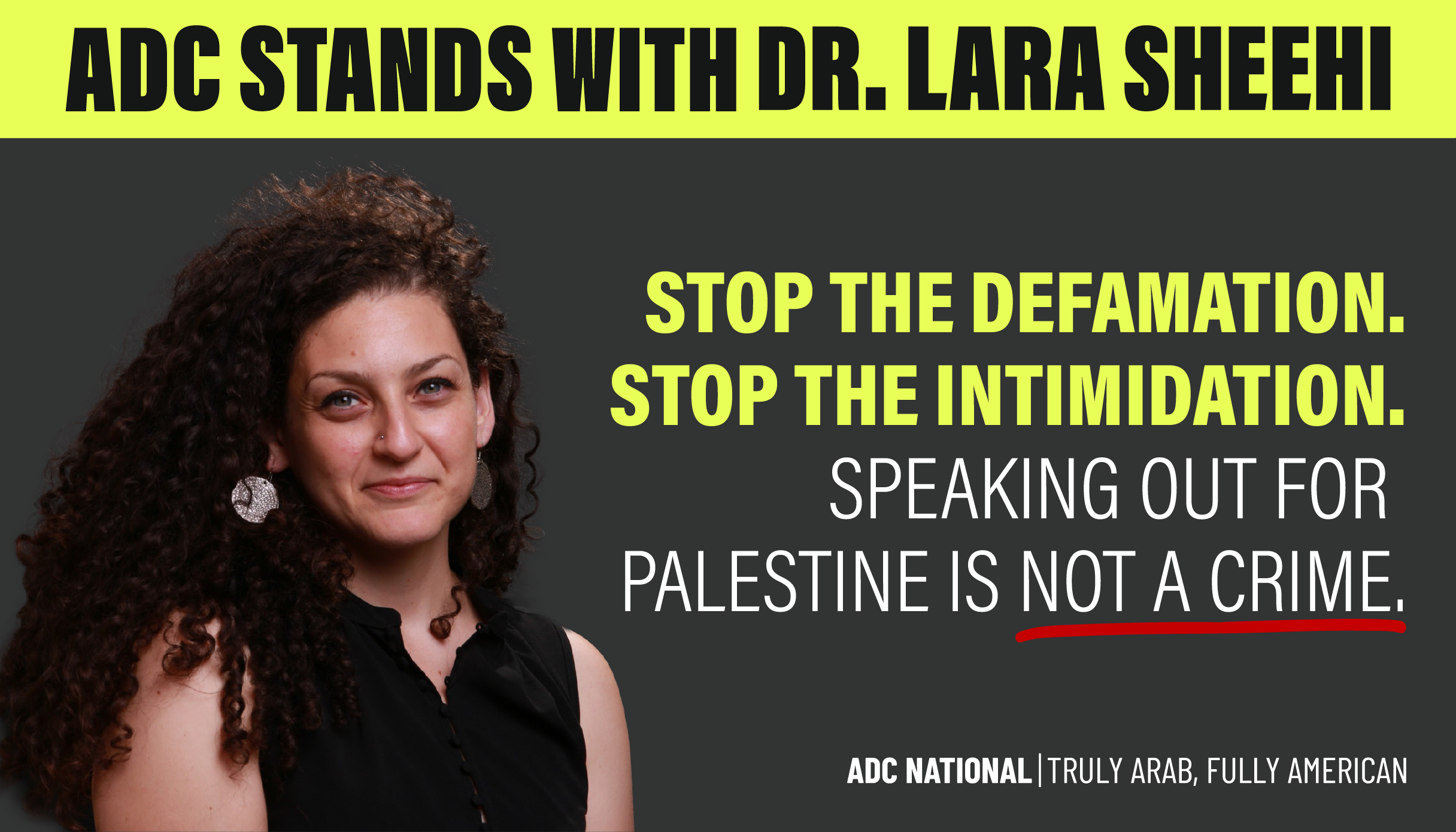 ADC Condemns ADL, Rep. Torres’ Defamation of Dr. Lara Sheehi image