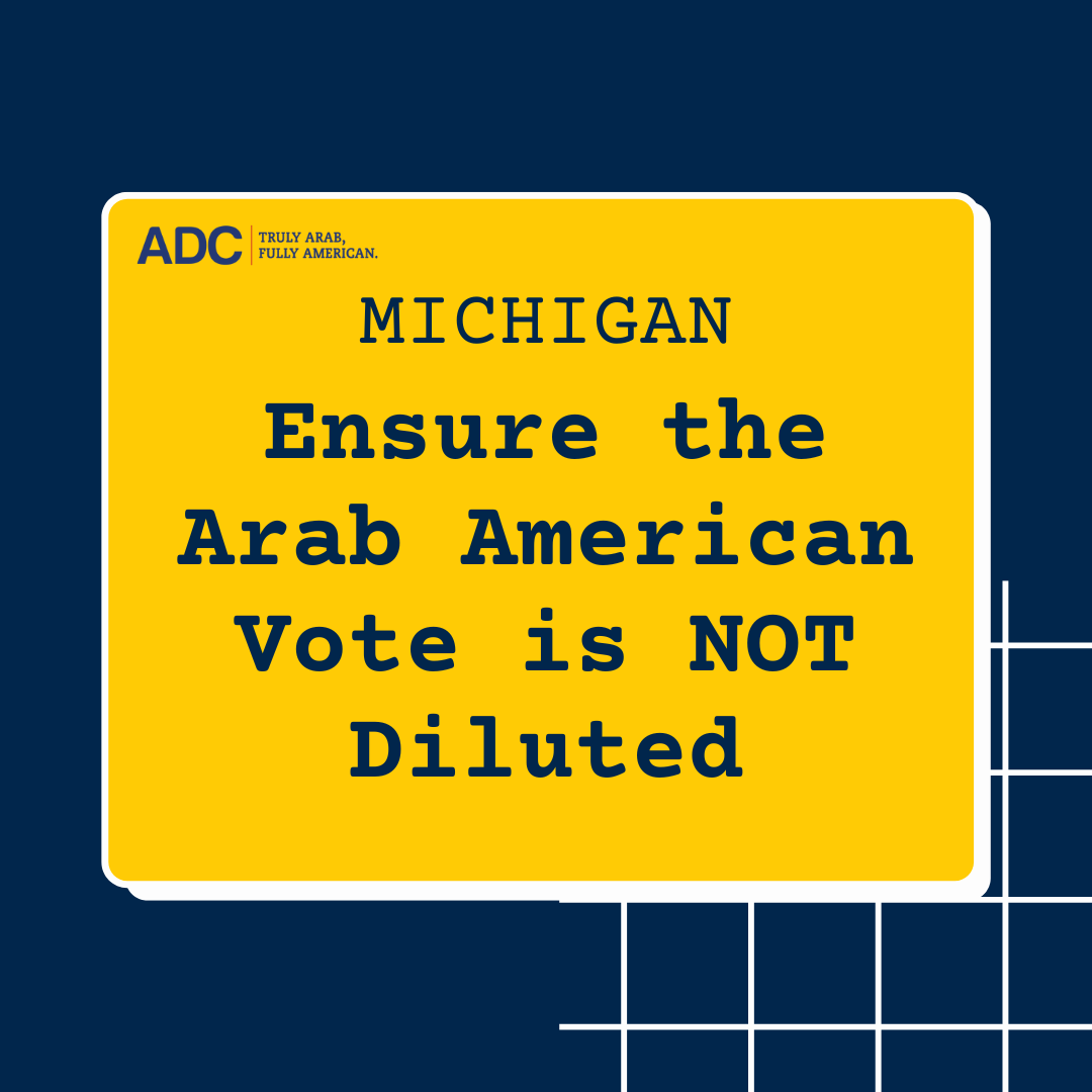 Michagan! Ensure the Arab American Vote is NOT Diluted image