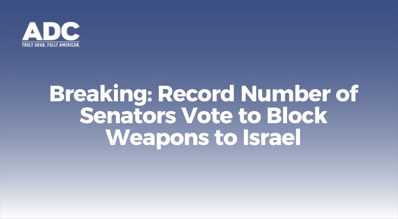 Breaking: Record Number of Senators Vote to Block Weapons to Israel image