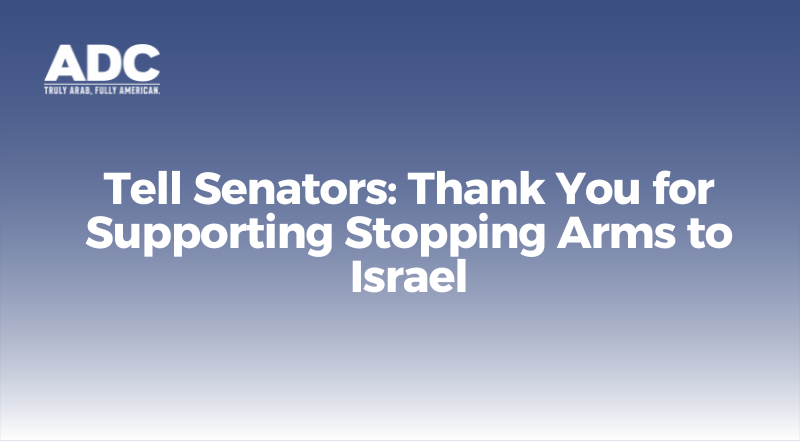 Tell Senators: Thank You for Supporting Stopping Arms to Israel image