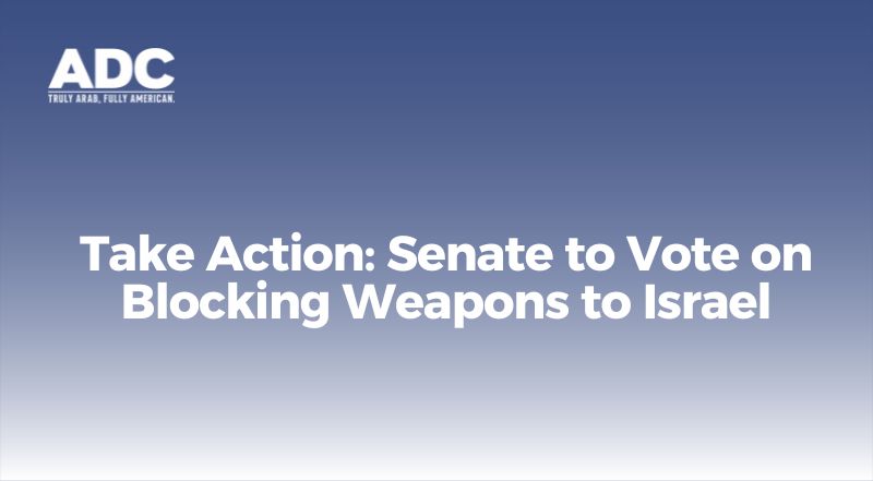 Take Action: Senate to Vote on Blocking Weapons to Israel image