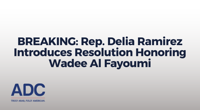 Rep. Delia Ramirez Introduces Resolution Honoring Wadee Al-Fayoumi image